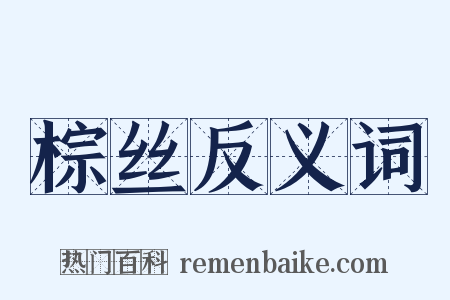 棕丝反义词是什么意思的图片